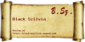 Black Szilvia névjegykártya